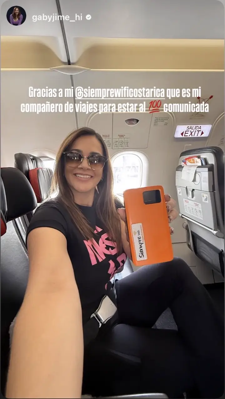 Viajero con Siempre WiFi en En vuelo